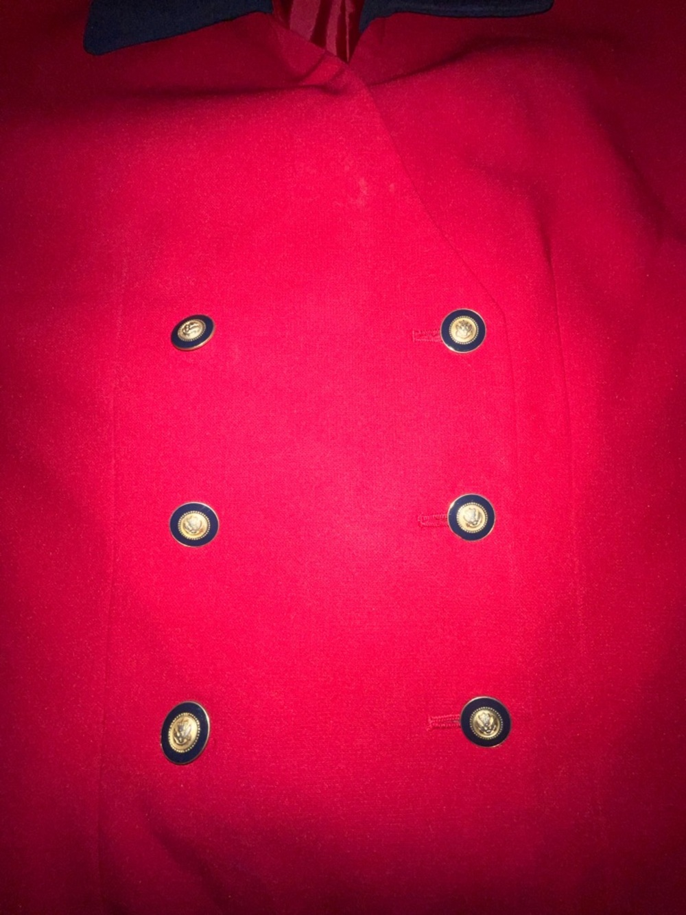 Kasper Red Jacket with Black Collar - Picture 6 of 10